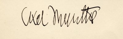 Signature of Axel Martin Fredrik Munthe, from 
